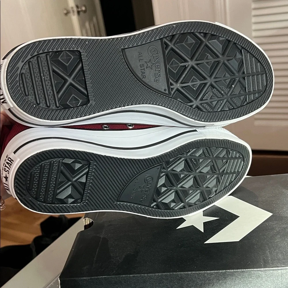 Converse Platform Slip-On Sneakers in Burgundy Red - Picture 3 of 4